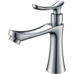 Quarter turn lever tap with spout